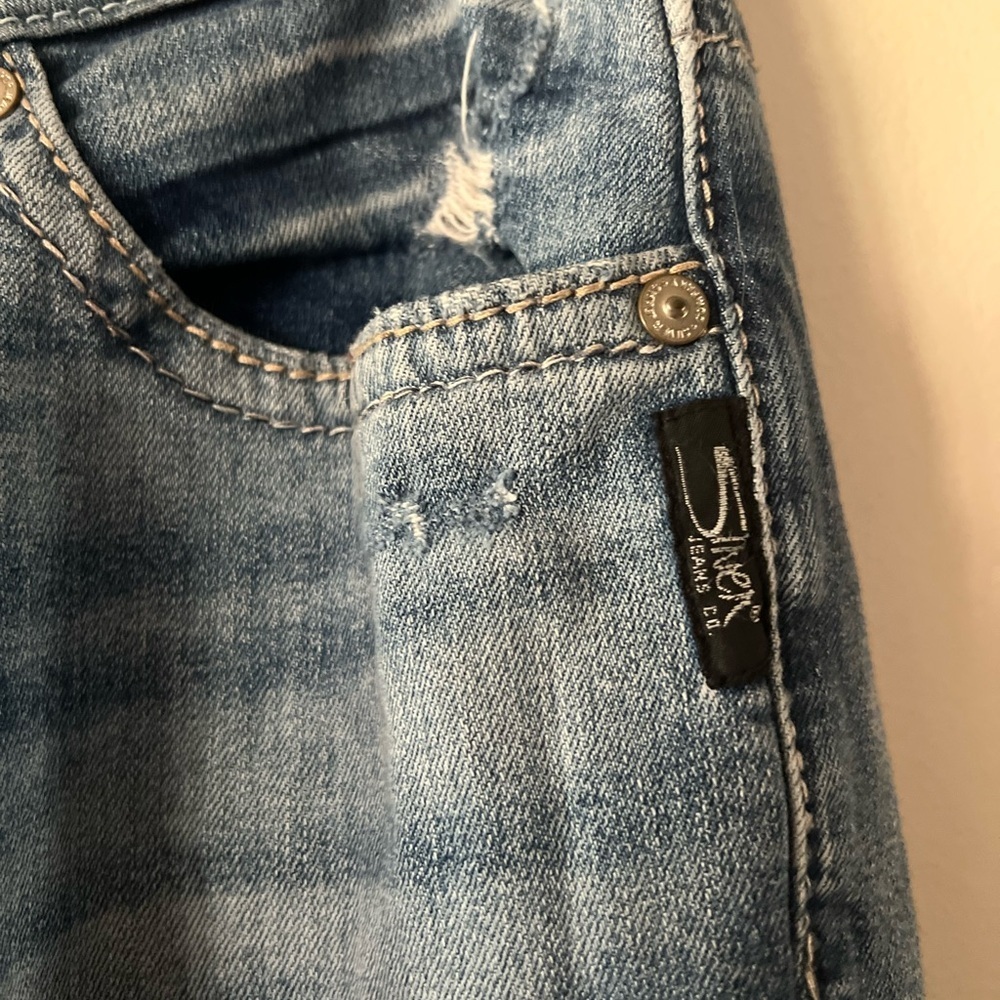 Silver Jeans Blue Boyfriend Distressed Denim - Picture 3 of 7